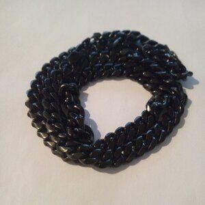 Rich steel chunky Cuban Necklace For Men Boys Women Stainless Black Plated Chain